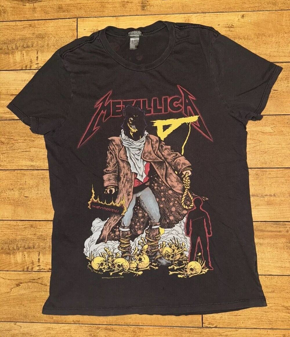 Metallica Pushead T-Shirt Black Medium 20x26